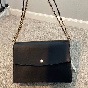 Tory Burch Black Large Convertible Shoulder Bag-